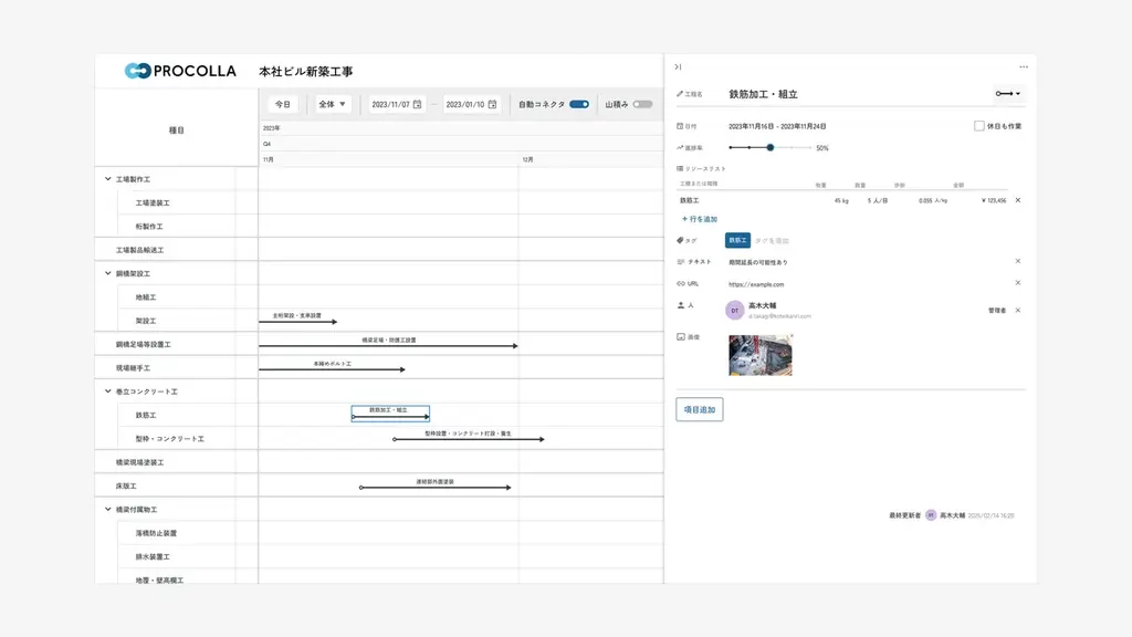 【新機能追加】AIクラウド工程管理システム『PROCOLLA』にリソース登録機能と山積み・山崩し機能を実装 画像 2
