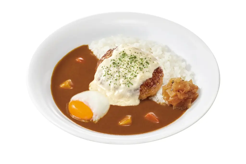 【すき家】割って、驚け。とろけるチーズ入り！肉厚ハンバーグがカレーと相性抜群の贅沢な一品 すき家「チーズインハンバーグカレー」新発売！ 画像 3