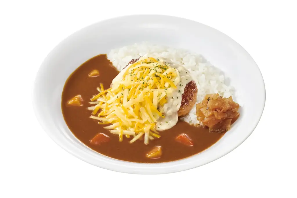 【すき家】割って、驚け。とろけるチーズ入り！肉厚ハンバーグがカレーと相性抜群の贅沢な一品 すき家「チーズインハンバーグカレー」新発売！ 画像 4