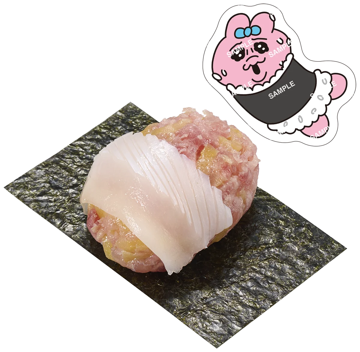 スシロー×可哀想に！「おぱんちゅうさぎ」×「スシロー」コラボがパワーアップして再登場！今回は新たにヨーグルトの妖精「んぽちゃむ」も仲間入り！ 画像 2