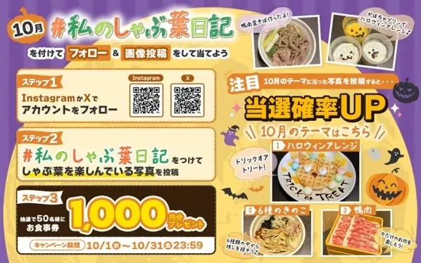 しゃぶ葉が0歳からの“手ぶら外食デビュー”を応援！「お子さま用はさみ」の導入に加えて「こどもしゃぶ葉術」公開。10月1日から親子で楽しめるハロウィンキャンペーンも開催 画像 15