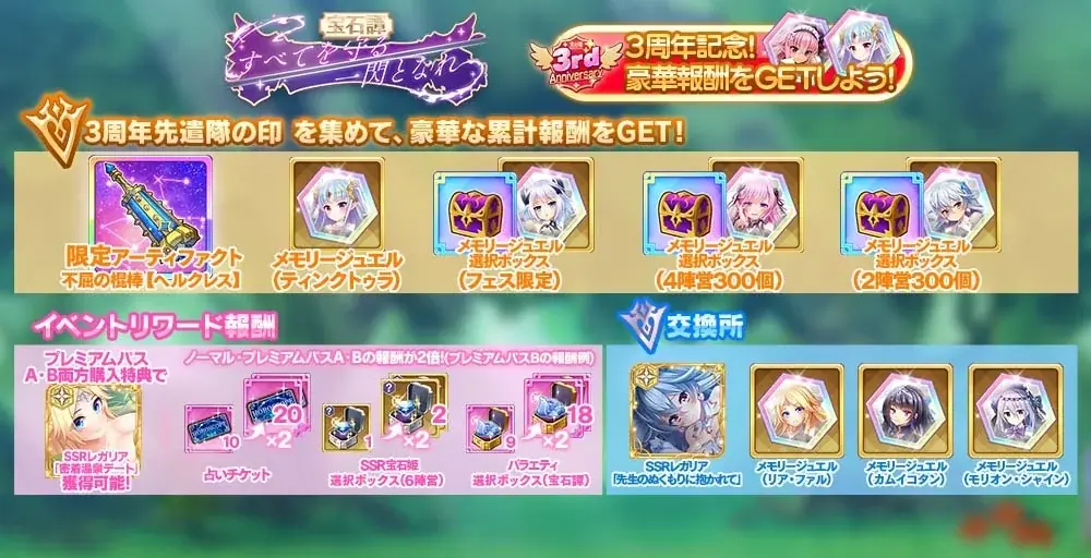 DMM GAMESによる3D放置RPG『宝石姫Reincarnation』が正式リリース3周年を記念したキャンペーン開催中！ 画像 5