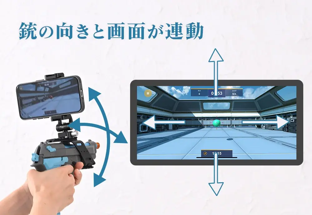 いつでもどこでもリアルシューティング！リアルハンドガンを使ったスマホシューティングゲームをMakuakeプロジェクトにて先行予約開始 画像 4