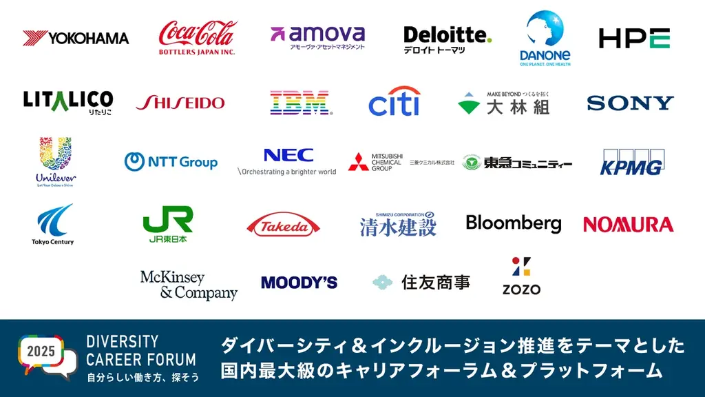 【参加受付開始！】企業30社が集う、国内最大級のダイバーシティに関するキャリアフォーラム『DIVERSITY CAREER FORUM 2025』公式サイトが本日オープン！ 画像 2