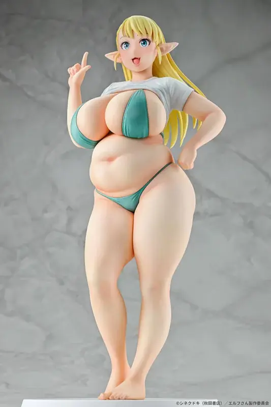 『エルフさんは痩せられない。』より、ぽっちゃりエルフ「絵留札(えるふだ)」がフィギュア化。金ビキニでより艶やかな仕上がりのGold ver.も登場。 画像 14