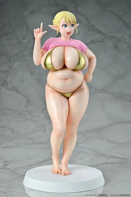 『エルフさんは痩せられない。』より、ぽっちゃりエルフ「絵留札(えるふだ)」がフィギュア化。金ビキニでより艶やかな仕上がりのGold ver.も登場。 画像 18