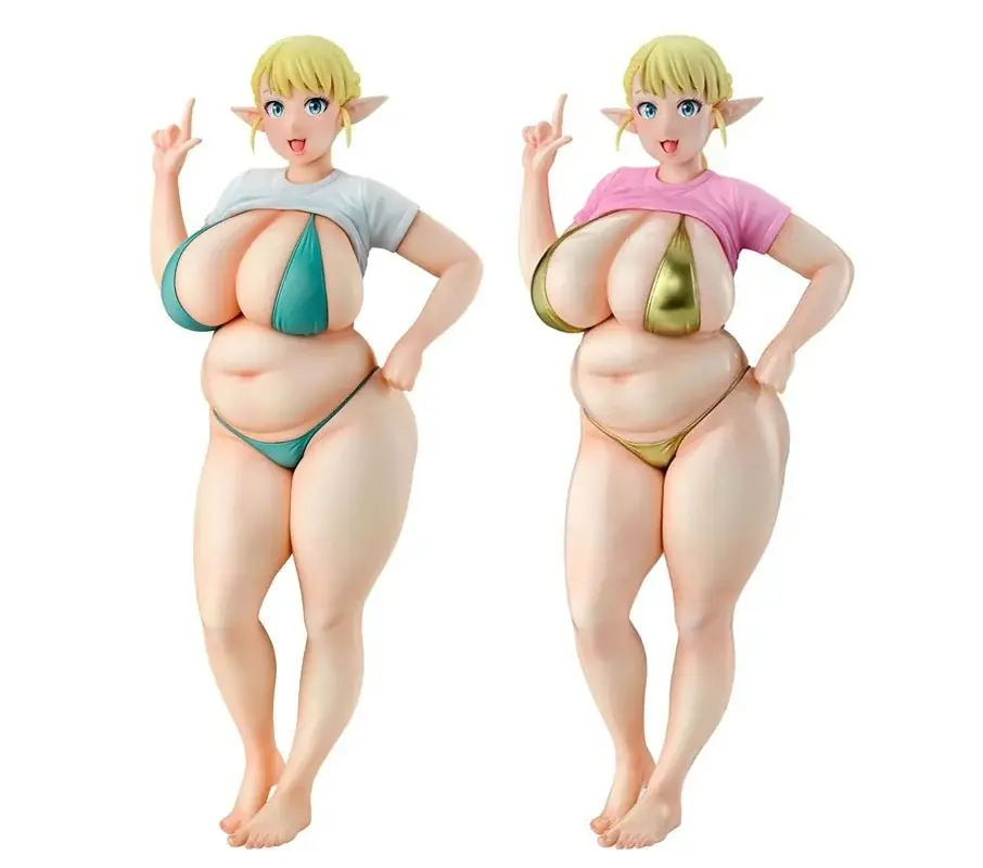 『エルフさんは痩せられない。』より、ぽっちゃりエルフ「絵留札(えるふだ)」がフィギュア化。金ビキニでより艶やかな仕上がりのGold ver.も登場。 画像 2