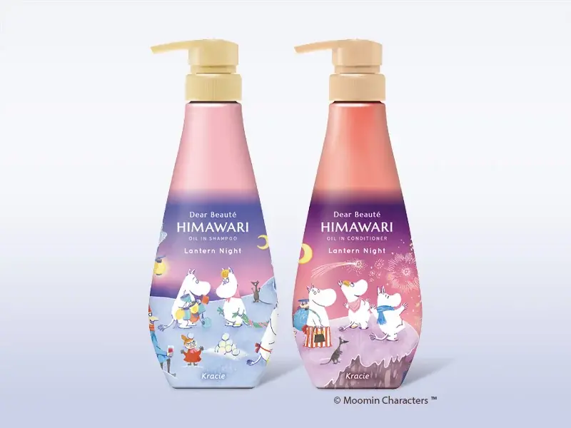 「ディアボーテ HIMAWARI」×「ムーミン」コラボ商品「ランタンナイトの香り」シャンプー＆コンディショナー数量限定発売 画像 1