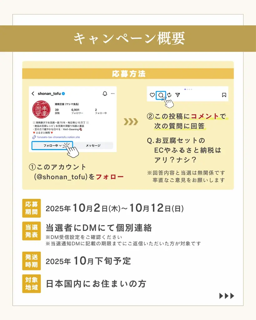 10月2日「とうふの日」に『湘南豆富』プレゼントキャンペーン 画像 13