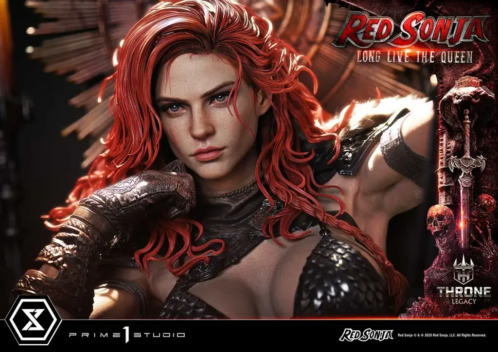 女王に栄光あれ！赤髪の女戦士『レッドソニア』が、玉座を占拠する姿で立体化 画像 5
