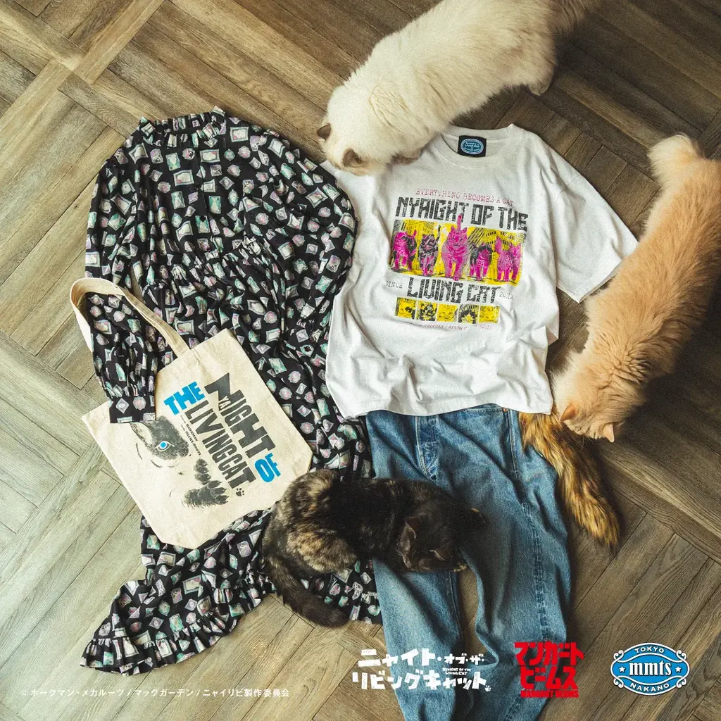 〈マンガート ビームス〉と〈mmts〉が大注目の“キャットフルホラー”『ニャイト・オブ・ザ・リビングキャット』とのトリプルコラボレーションを10月10日（金）に発売 画像 1