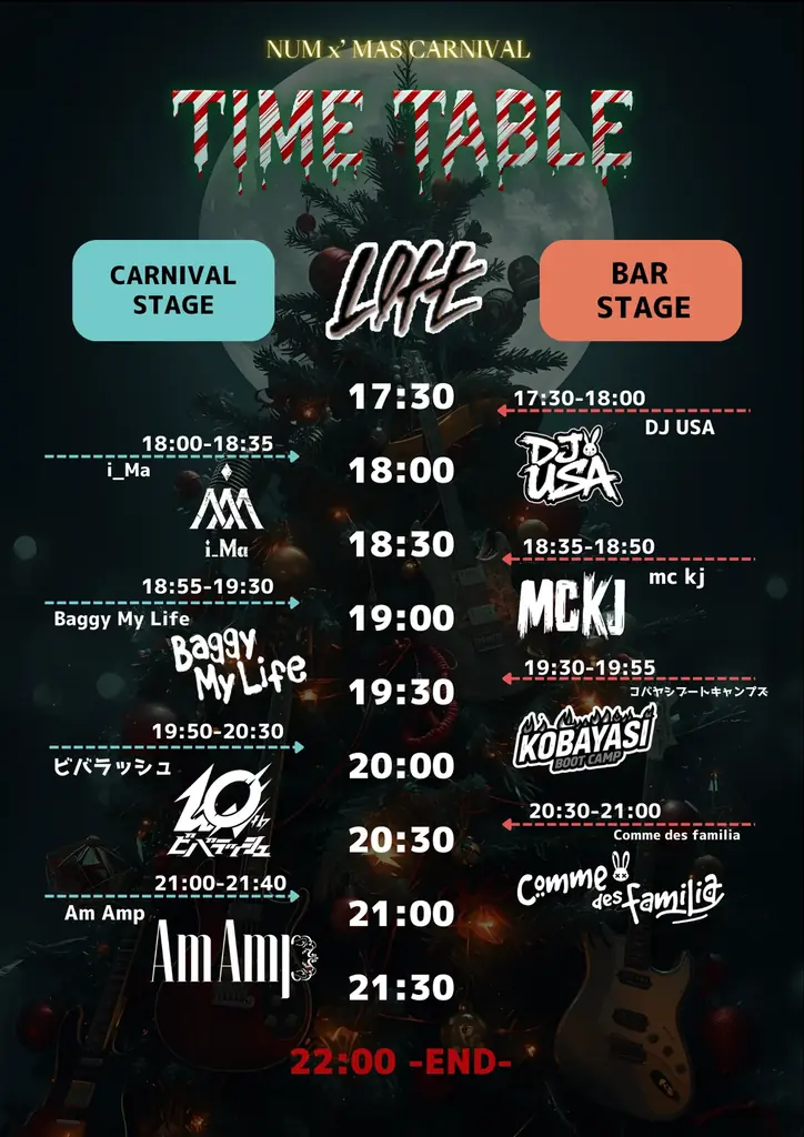 新世代サウンドが交差する「NUM x MAS CARNIVAL」開幕！AmAmp、Baggy My Life、Comme des Familia、ビバラッシュ、i_Maらクリスマス・新宿LOFTに集結 画像 2