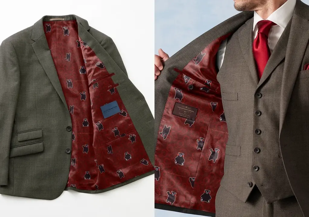 【くまモン×オーダースーツ】グローバルスタイルの裏地に新デザインが登場！くまモンコラボ商品4種類を「COCOSA熊本店」限定で販売START！各100着限定！ 画像 2