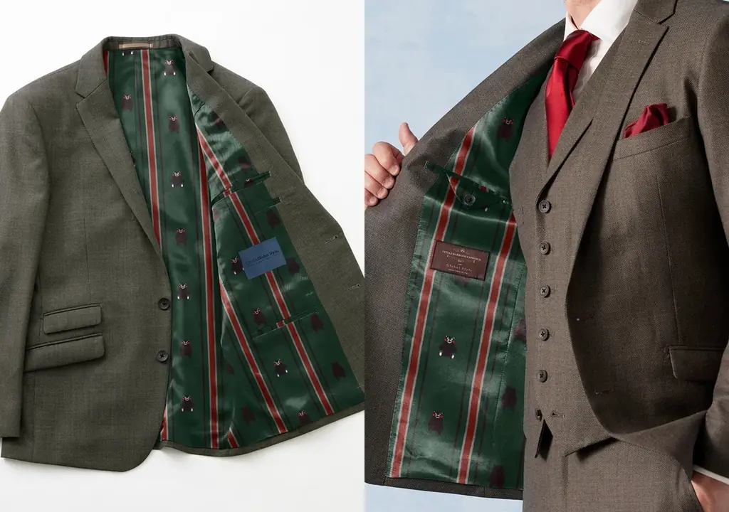 【くまモン×オーダースーツ】グローバルスタイルの裏地に新デザインが登場！くまモンコラボ商品4種類を「COCOSA熊本店」限定で販売START！各100着限定！ 画像 5