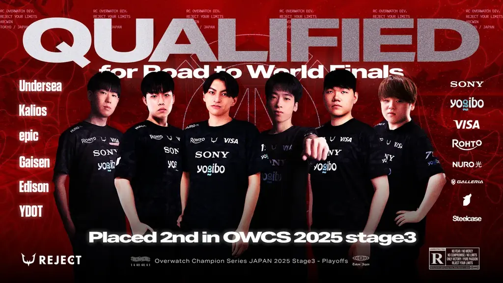 プロeスポーツチーム「REJECT」 OVERWATCH部門、『OWCS 2025 – Japan vs Pacific Road to World Finals』へ進出 画像 1