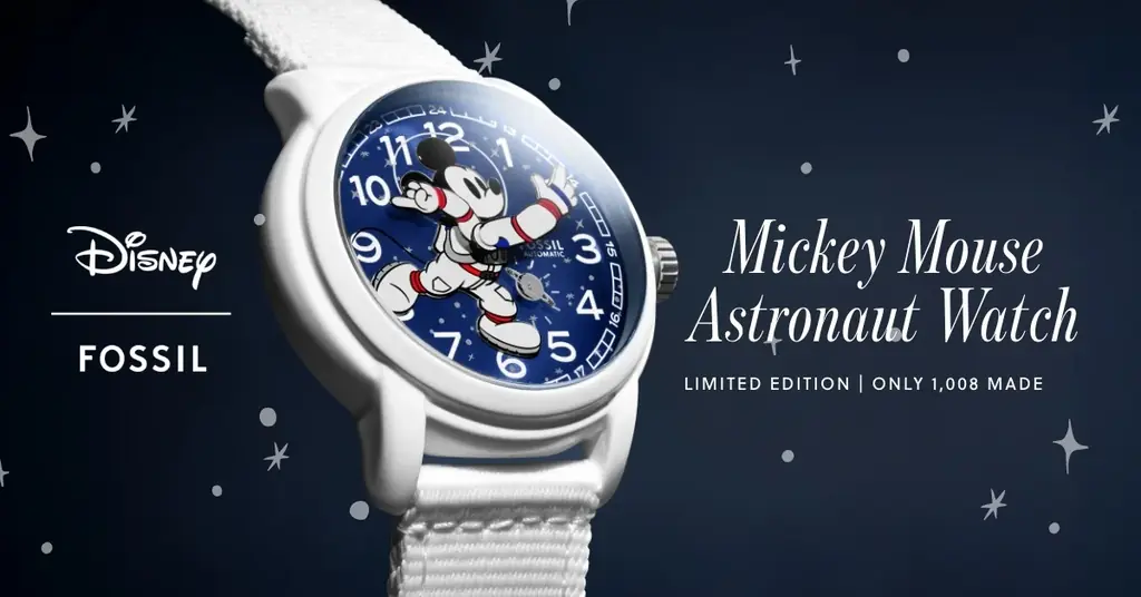 【値下げ】ディズニーワールド　25周年　腕時計　fossil フォッシル　希少 フォッシル×ディズニー、ミッキー宇宙ウォッチ登場｜ベスト