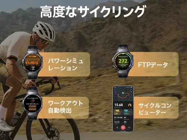 バッテリー持ちがファーウェイ史上最長約21日間へ大進化！サイクリングなど各種スポーツ機能も豊富な『HUAWEI WATCH GT 6 Pro』 を10月14日（火）より発売 画像 5