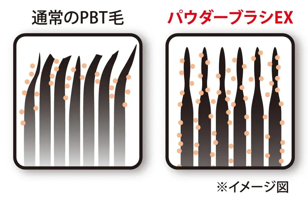 ロージーローザ最高級メイクブラシ「パウダーブラシEX」に、穂先斜め形状の＜アングルド＞が10月7日新発売 画像 4