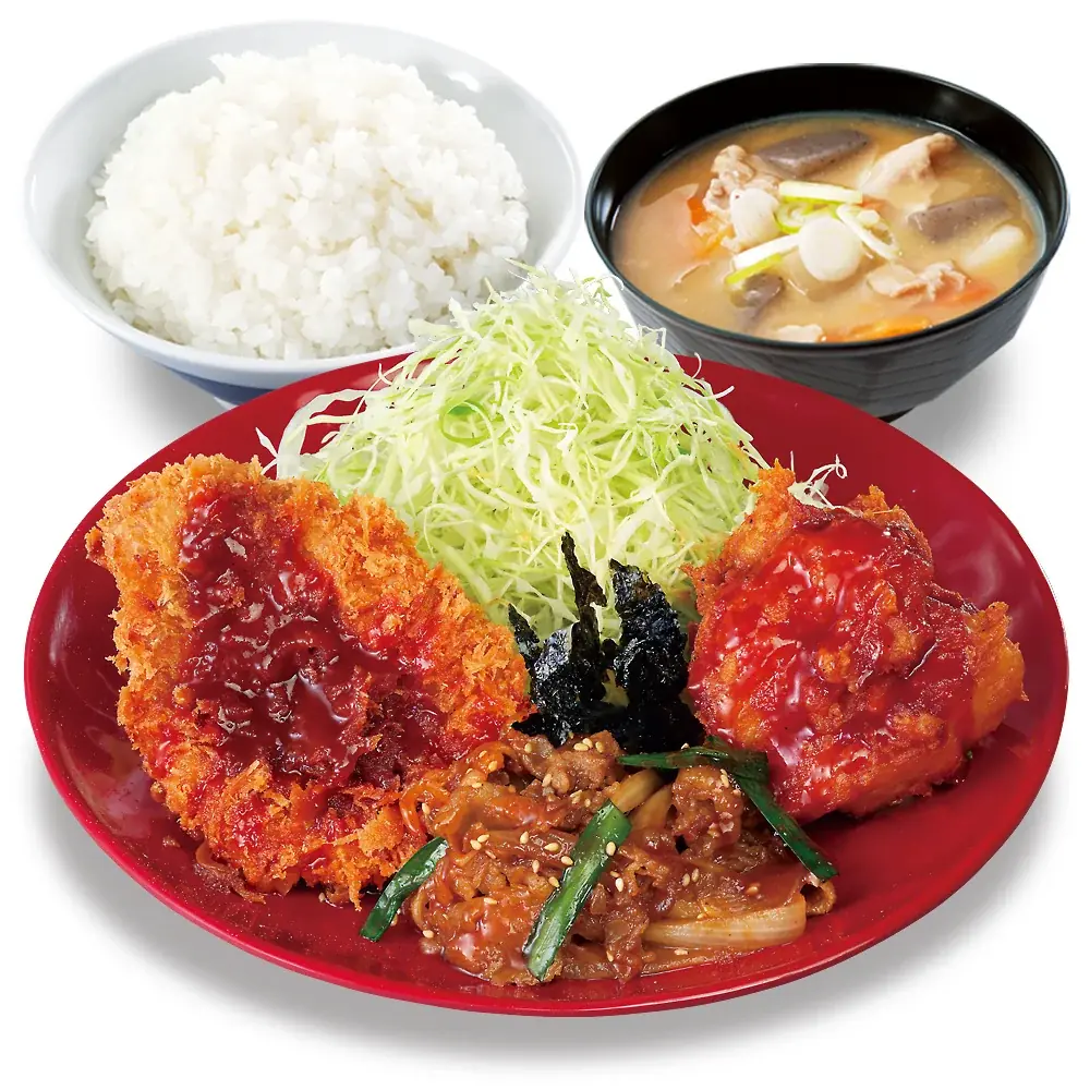 牛・豚・鶏の肉づくし！3種の肉を一度に楽しむ「牛豚鶏のプルコギビビンカツ丼」とんかつ専門店かつやに新登場 画像 5