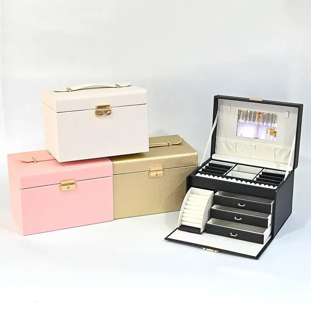 2025新作　ジュエリーボックス　激安中国工場 ピアスケース イヤリング 収納 御社LOGOプリント、金箔押し、プレート可 持ち運び プレゼント お祝い　新規取引募集を開始いたしました 画像 15