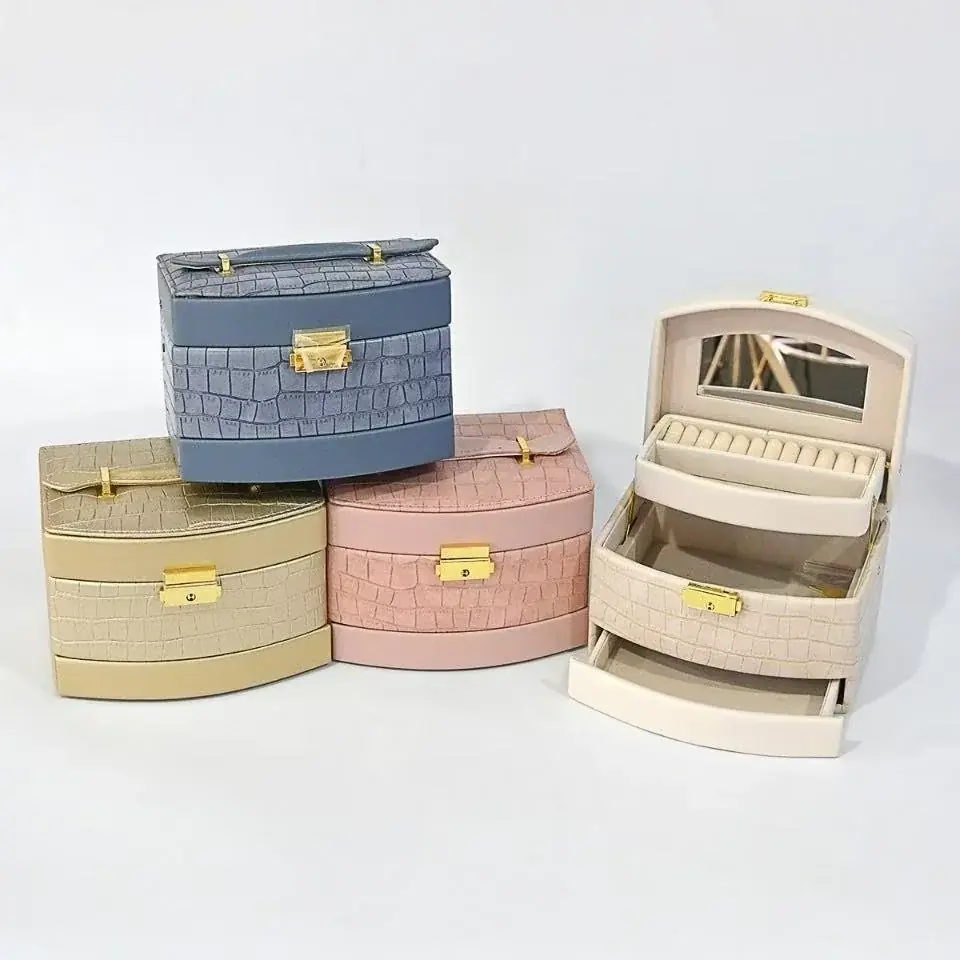 2025新作　ジュエリーボックス　激安中国工場 ピアスケース イヤリング 収納 御社LOGOプリント、金箔押し、プレート可 持ち運び プレゼント お祝い　新規取引募集を開始いたしました 画像 6