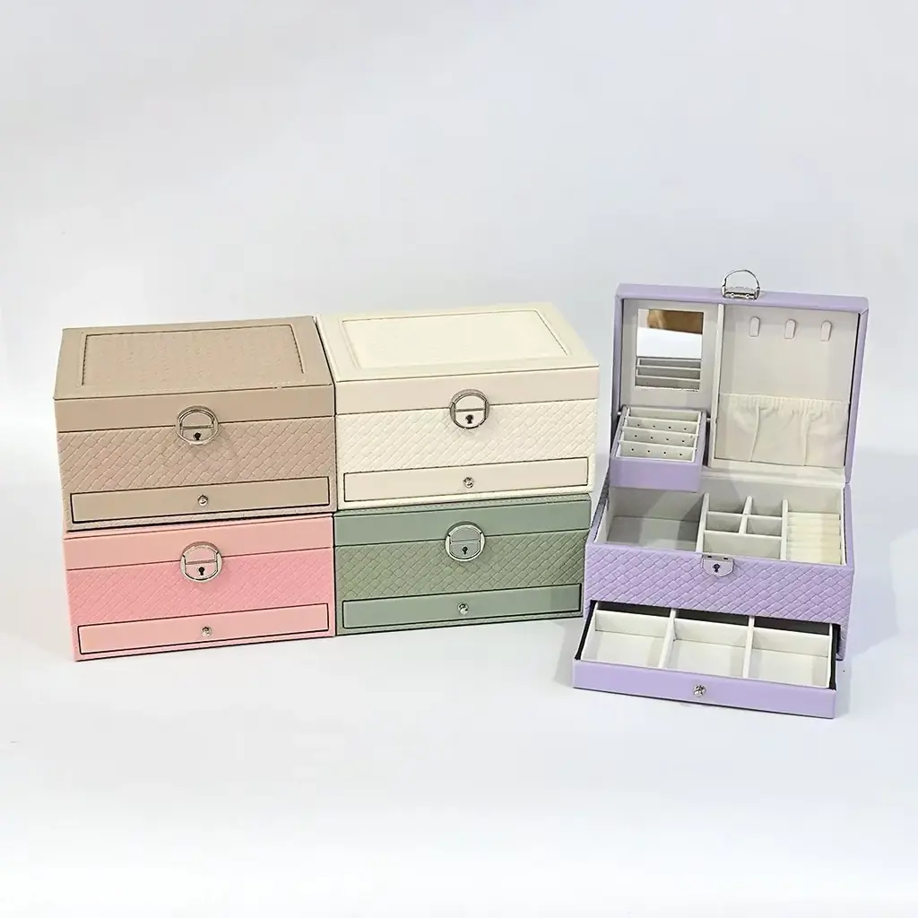 2025新作　ジュエリーボックス　激安中国工場 ピアスケース イヤリング 収納 御社LOGOプリント、金箔押し、プレート可 持ち運び プレゼント お祝い　新規取引募集を開始いたしました 画像 7