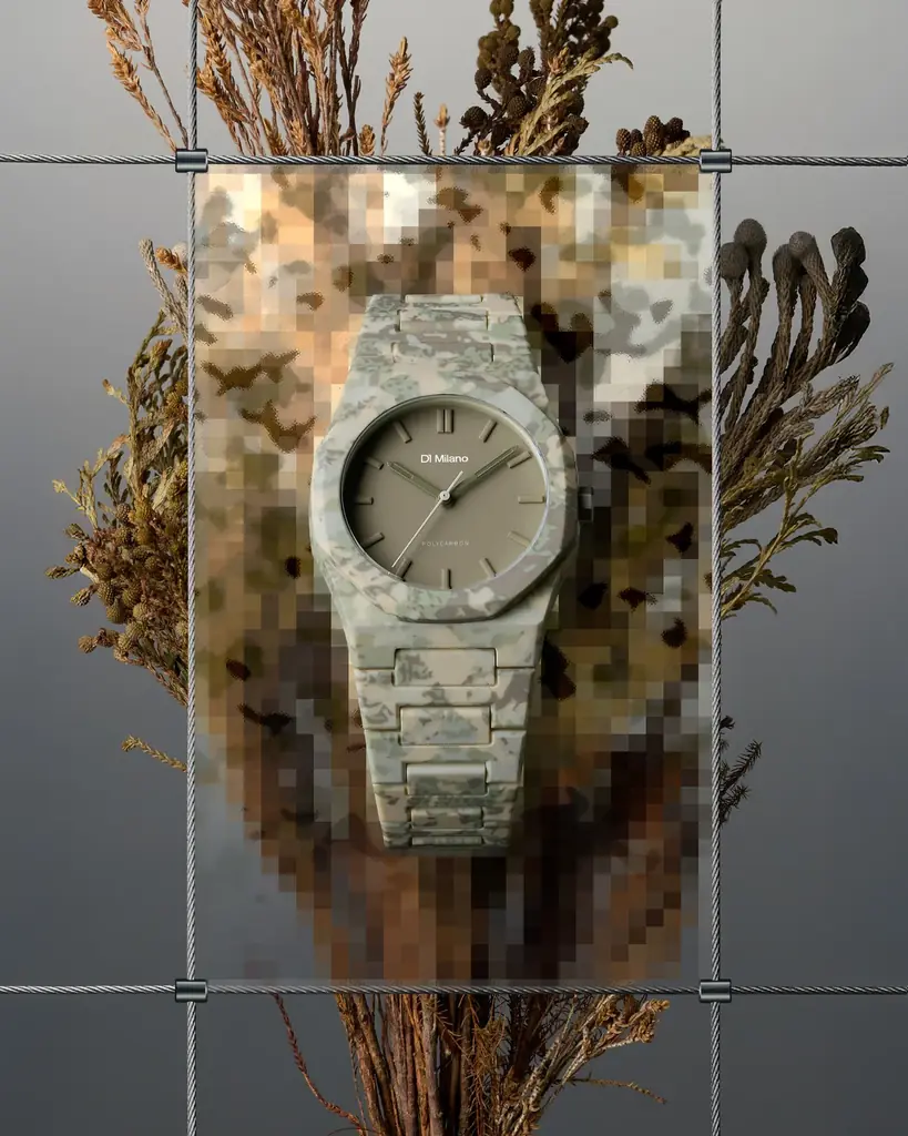 描く、隠れる、壊す。腕元をアートで支配する腕時計。「D1MILANO」新作アートウォッチ「スケッチ」「カモ」「ブロークン」、3つの表現が同時解禁 画像 3