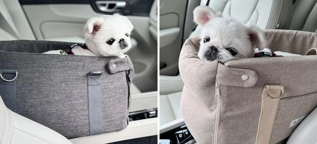 運転席と助手席の間に愛犬だけの特等席♪”運転席と助手席のあいだにつけられるドライブベッド”に新モデル登場！愛犬も家族の近くで景色が楽しめる♪家族水入らずで快適なドライブを満喫しませんか？ 画像 3