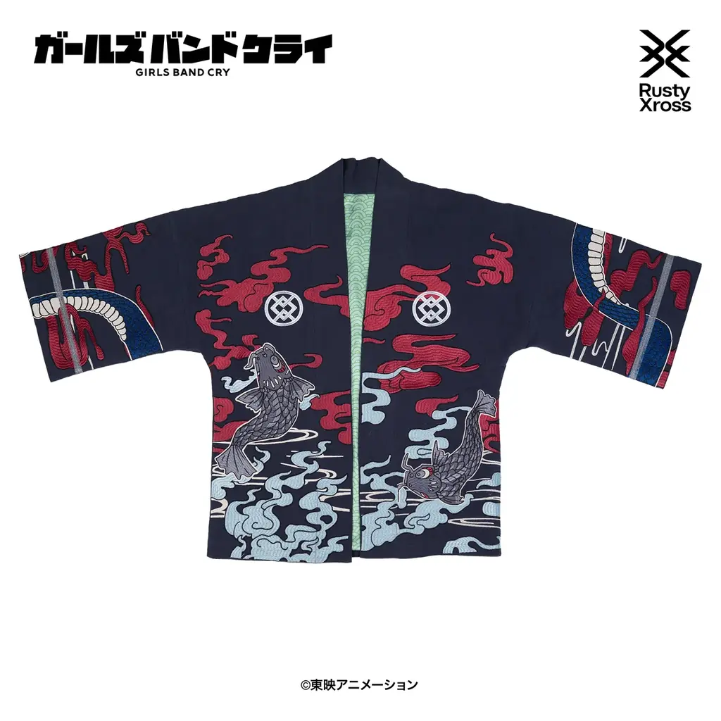 『ガールズバンドクライ』より、「傍若無人」の「羽織(刺繍 ver.)ブレスレット付き」「シャツ」「イヤリング」が登場。あみあみにて、予約受付中。 画像 2