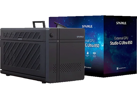 SPARKLEから、Thunderbolt5接続外付けGPUボックス『TBX-850FAB』発売 最大346x170x77mm・消費電力600Wの大型グラフィックボードを搭載可能 画像 1