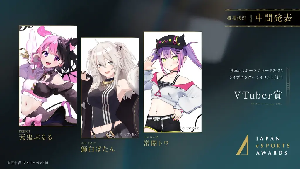 「日本eスポーツアワード2025」ファン投票 中間発表およびチケット販売のお知らせ 画像 10