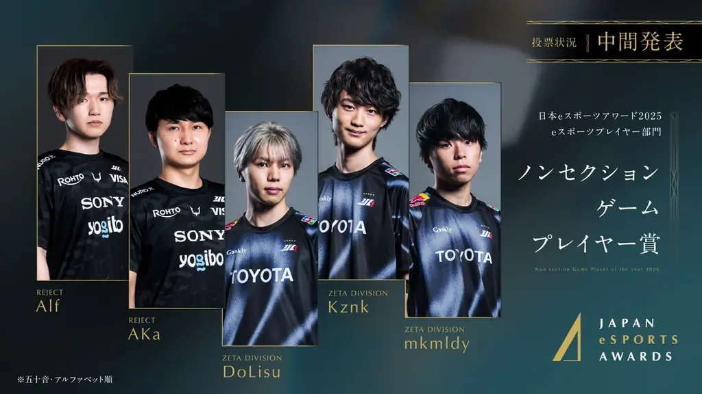 「日本eスポーツアワード2025」ファン投票 中間発表およびチケット販売のお知らせ 画像 7