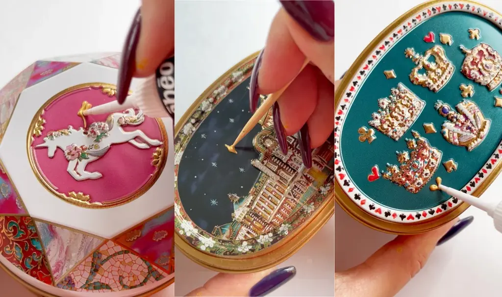 ユニコーンチャームがメリーゴーランドのように現れる、ミニチュアタイル×ユニコーン『ユニコーン缶』大丸東京店にて先行発売。缶用アクセサリーチェーンも初登場！ユニコーンに『羽』を描き込むペイントイベントも 画像 14