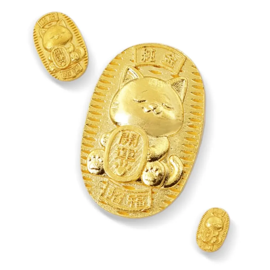 金相場急騰で猫も夢中？ 純金の「猫にも小判」シリーズに新たなラインナップ登場！ 画像 2