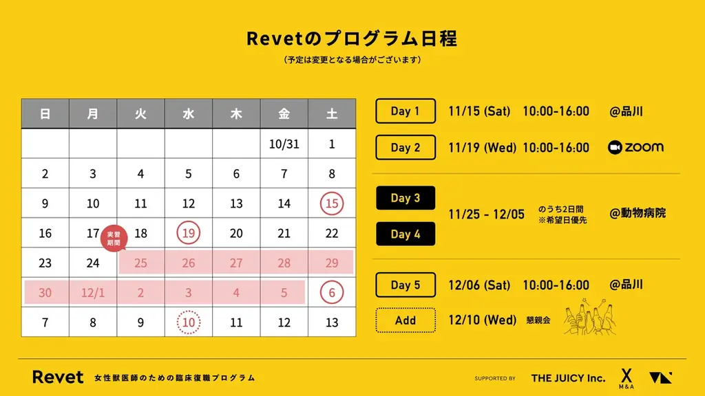 女性獣医師のための臨床復職プロジェクト「Revet」が始動。10/11国際ガールズ・デーに合わせ、第1期生の募集を開始 画像 5