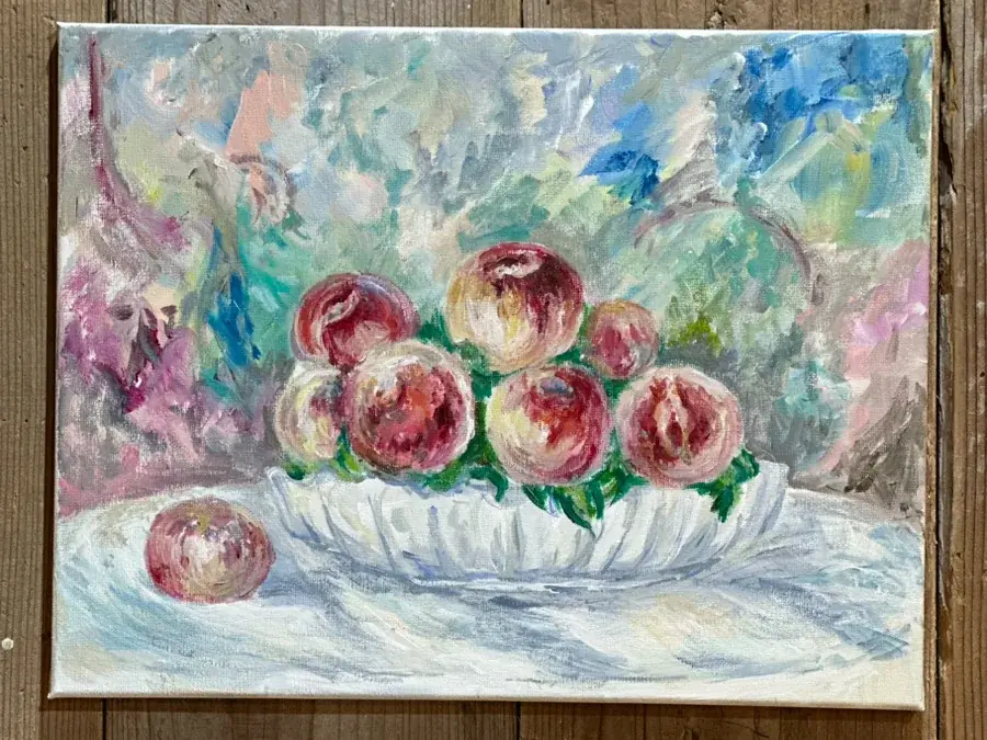 【10月限定「名画割」開催】“食欲の秋”にアートを味わう。ルノワール『桃』・セザンヌ『リンゴのある静物』を描く秋の名画体験｜CREABASE（クレアベース）押上店 画像 3