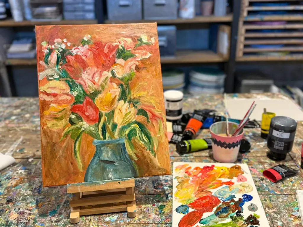 【10月限定「名画割」開催】“食欲の秋”にアートを味わう。ルノワール『桃』・セザンヌ『リンゴのある静物』を描く秋の名画体験｜CREABASE（クレアベース）押上店 画像 5