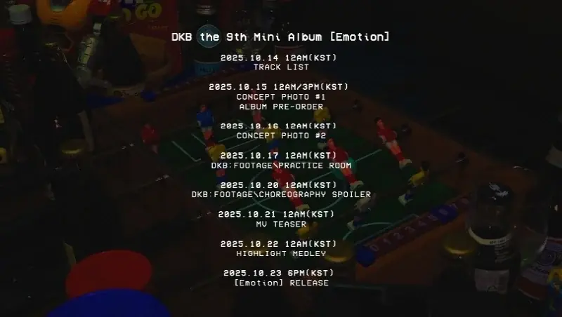 DKB、1年3カ月ぶりにカムバック！9thミニアルバム『Emotion』のスケジューラー公開 画像 2