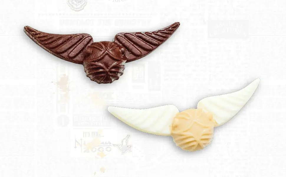 大好評キット第二弾！『ハリー・ポッター公式　金のスニッチ チョコレートキット』、おしゃれなソフトレザーカバーのカエルチョコレートA5ノートがセットになった＜特典付き＞、2点同時に12月発売予定！ 画像 3