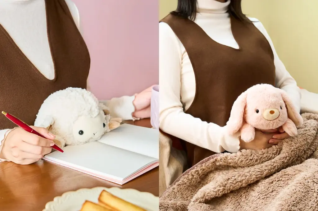 おなかを温めながら、姿勢をサポートする『ふんばるずウォーマー』に「ロップイヤーラビット」と「ヒツジ」が新登場。2025年10月24日(金)より販売開始。 画像 4