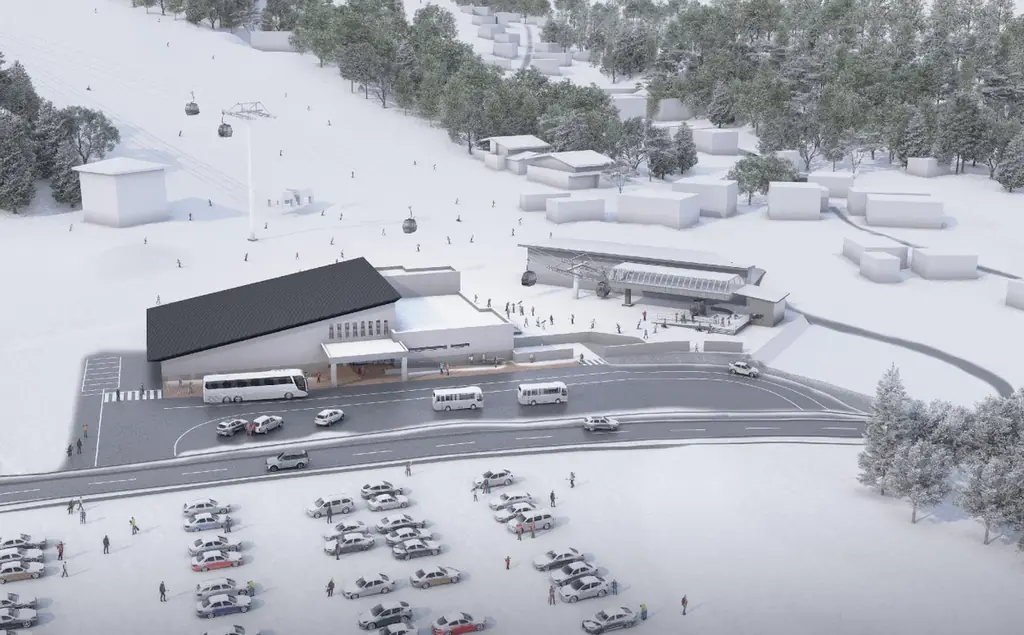 八方尾根新ゴンドラ、日本初導入となる先進的デザイン公開！ベースエリアの新たな顔となるセンターハウスのパースなど、2027年12月開業へ向けた全貌を発表！ 画像 8