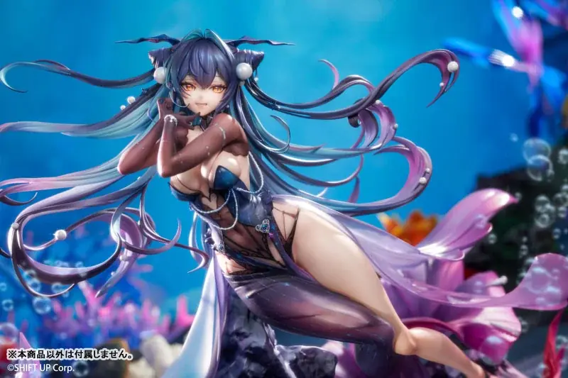 『勝利の女神：NIKKE』より、「リトルマーメイド」フィギュアがAbyss Flowerの姿で登場。あみあみ限定特典「A2クリアポスター」付き。 画像 11