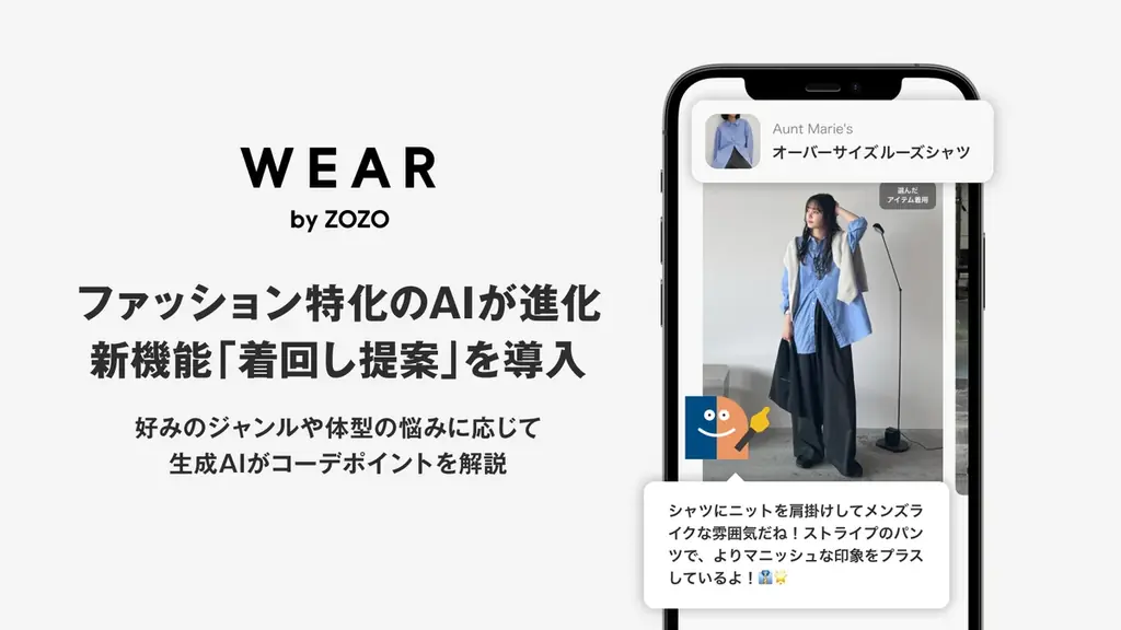 WEARの着回し提案開始
