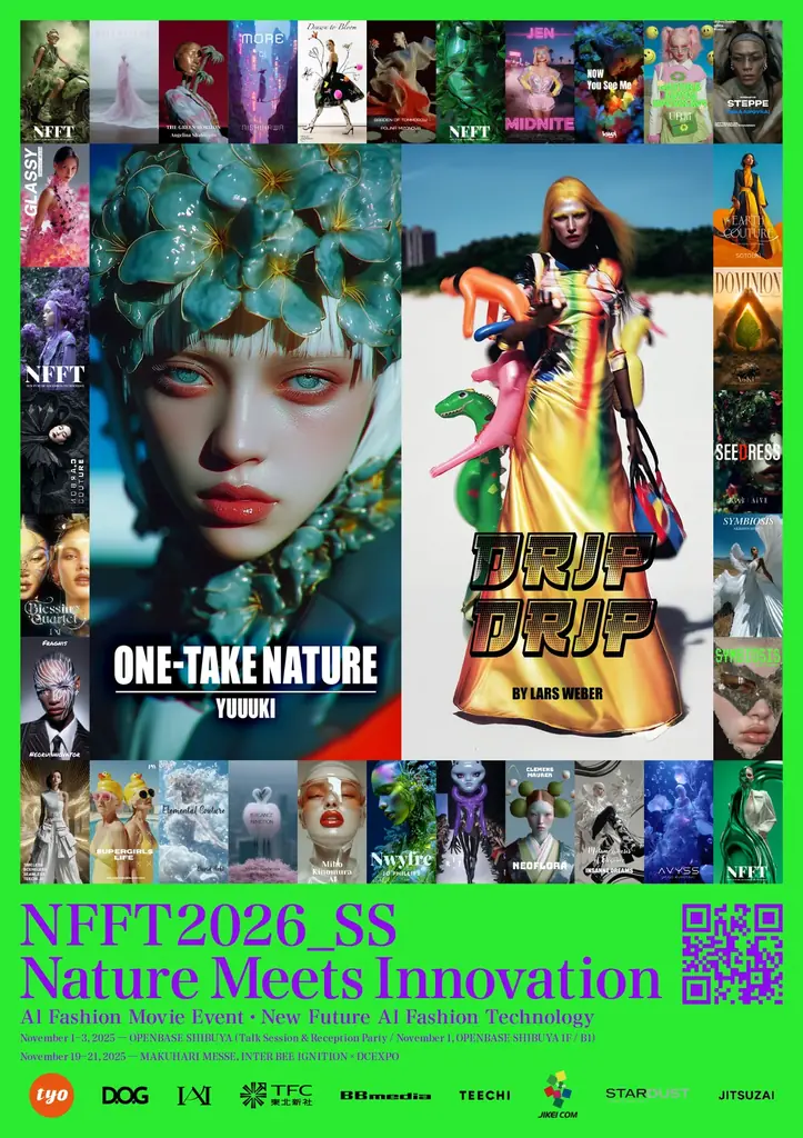 いよいよ開幕 ! 『NFFT2026_SS_Nature Meets Innovation』 AI Fashion Movie 展。 世界のトップAI クリエイター30名の最新映像を公開。 画像 2