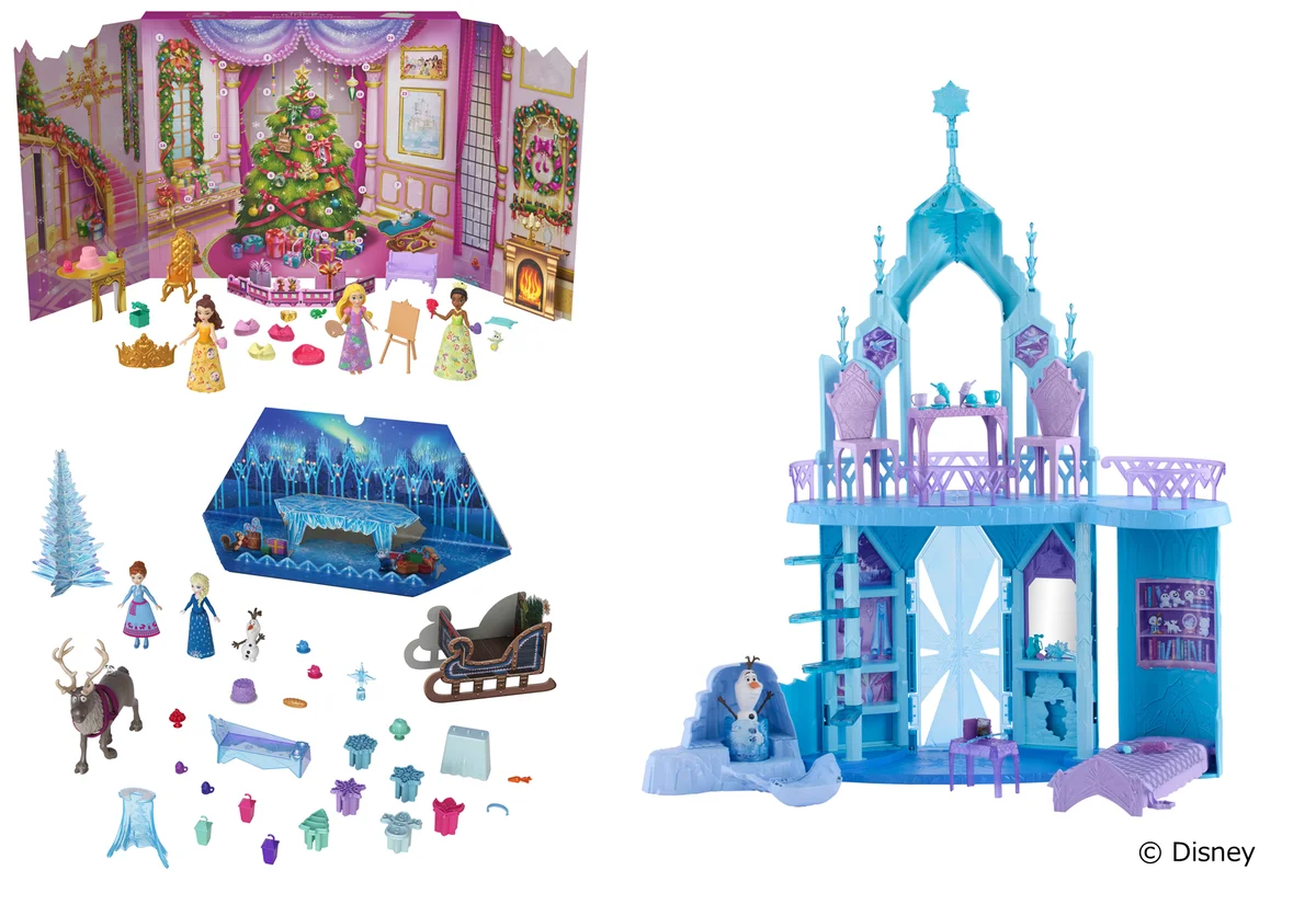「ディズニープリンセス」、「アナと雪の女王」のアドベントカレンダーとアナと雪の女王のファッションドール用の大きなプレイセットが10月中旬より発売 画像 1