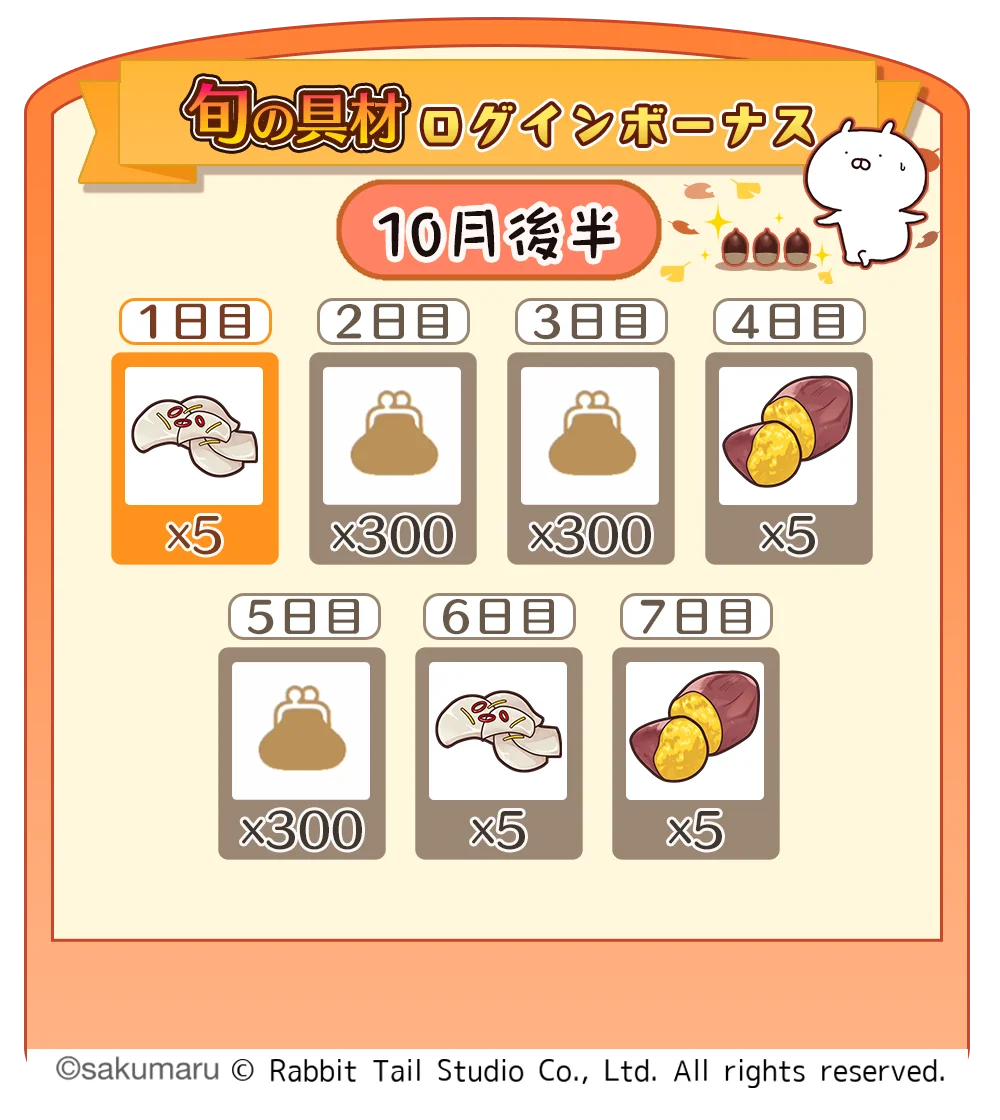 『うさまるキッチン』10月後半限定新規着せ替えが登場！ 画像 2