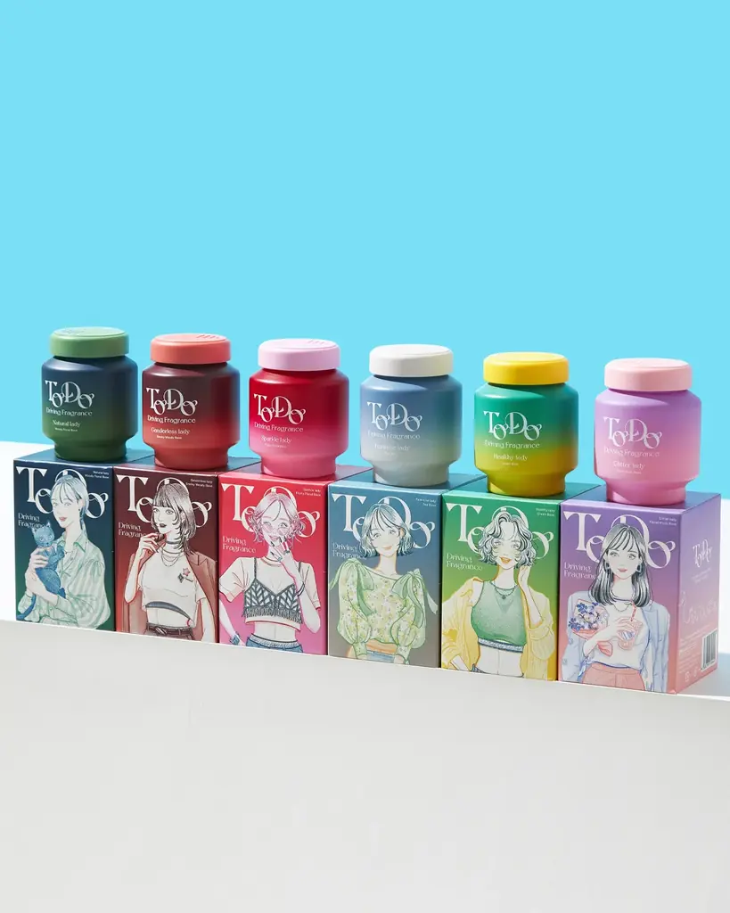 【ドン・キホーテ限定】香油香寮×イラストレーター ニシイズミユカ 個性プロデュース型ドライビングフレグランス「TODO」10/19発売 画像 5