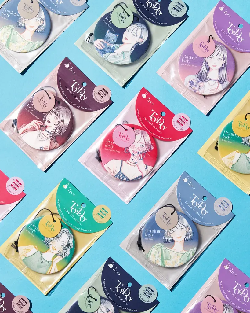 【ドン・キホーテ限定】香油香寮×イラストレーター ニシイズミユカ 個性プロデュース型ドライビングフレグランス「TODO」10/19発売 画像 8