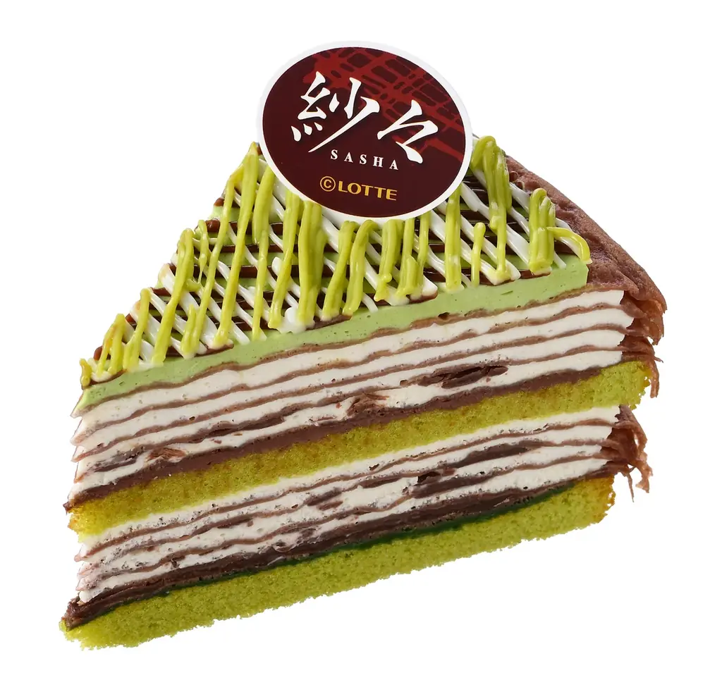 【銀座コージーコーナー】ロッテ「紗々」発売30周年記念コラボ商品。ケーキオリジナル“抹茶ティラミス味” の「紗々ミルクレープ」が新登場！ 画像 2