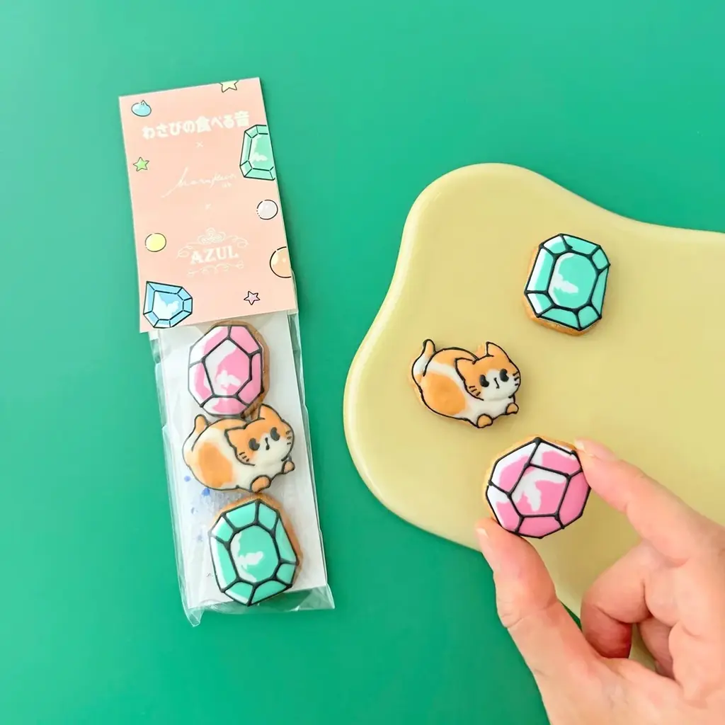 音で味わうスイーツ体験！ASMR「わさびの食べる音」とハラペコラボのコラボスイーツ、待望の第2弾が登場。レトロ喫茶と宝石をテーマに、琥珀糖＆アイシングクッキーを10月17日より期間限定販売開始 画像 12